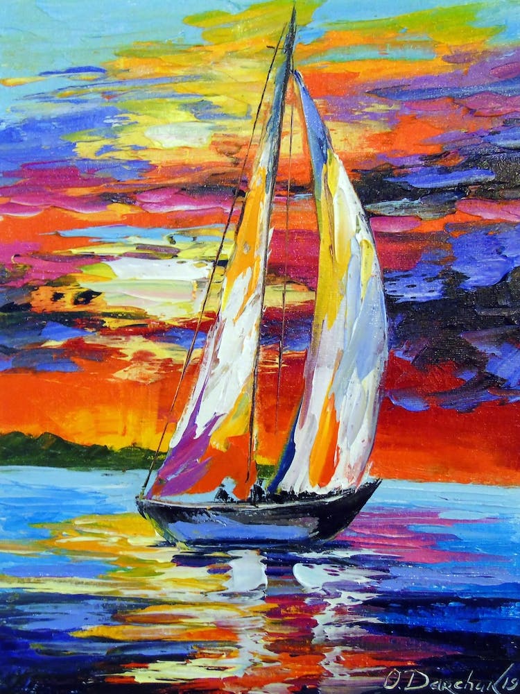 Sailboat in bright weather
