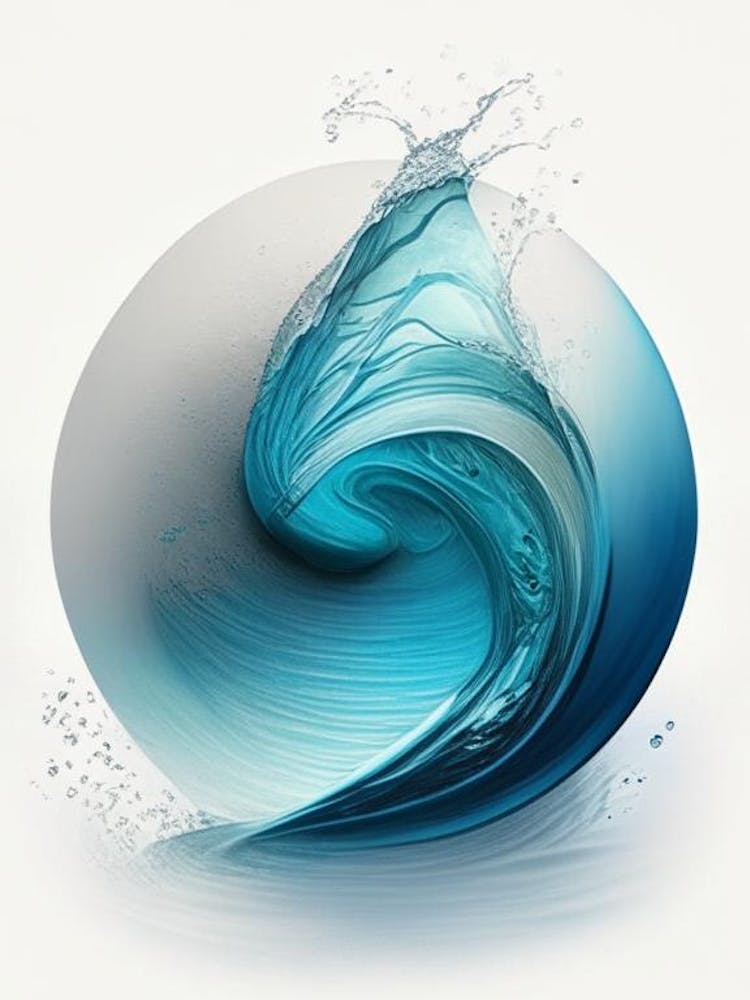 Water Symbol Waterscape Crayon 1