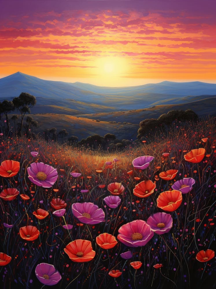 Sunset Poppies
