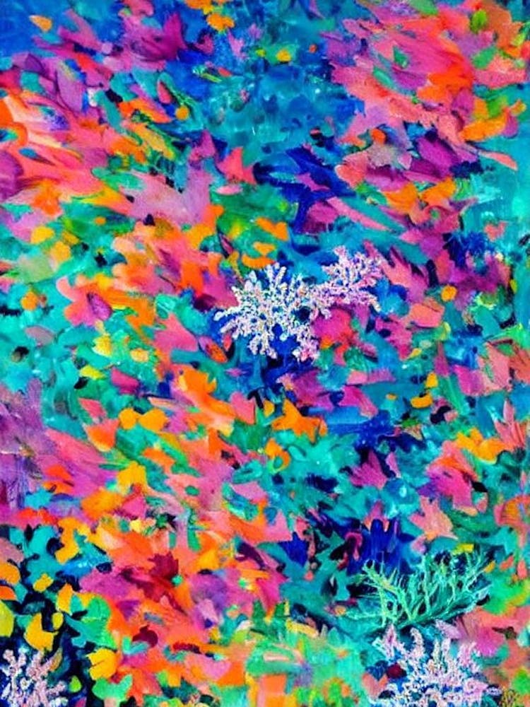 Acropora Spathulata Vibrant Painting