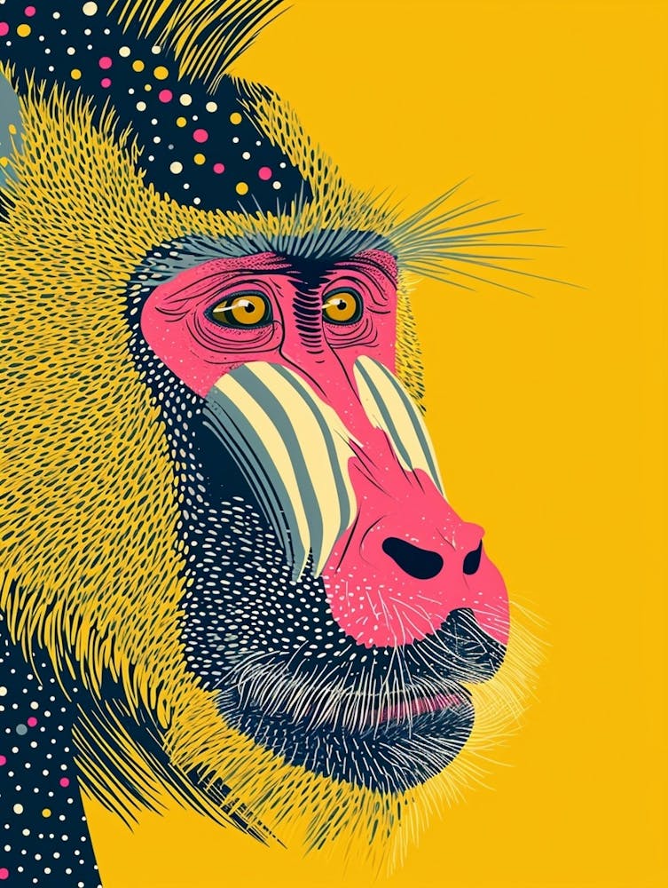 Yellow Mandrill 3