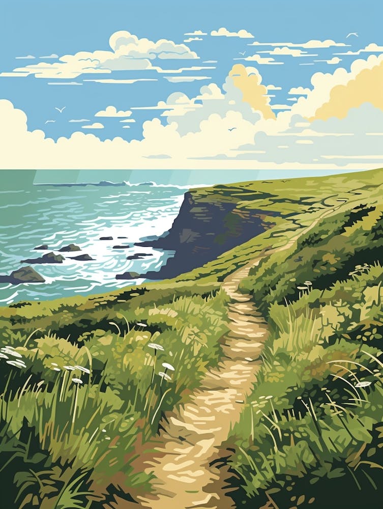 The Lizard Peninsula Coastal Path England 1 Hiking Trail Landscape