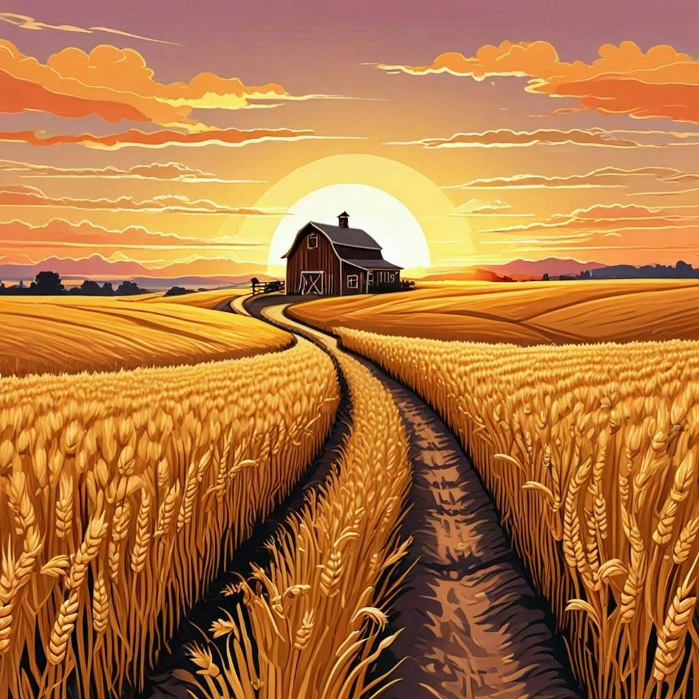 Farm With A Sunset (1)