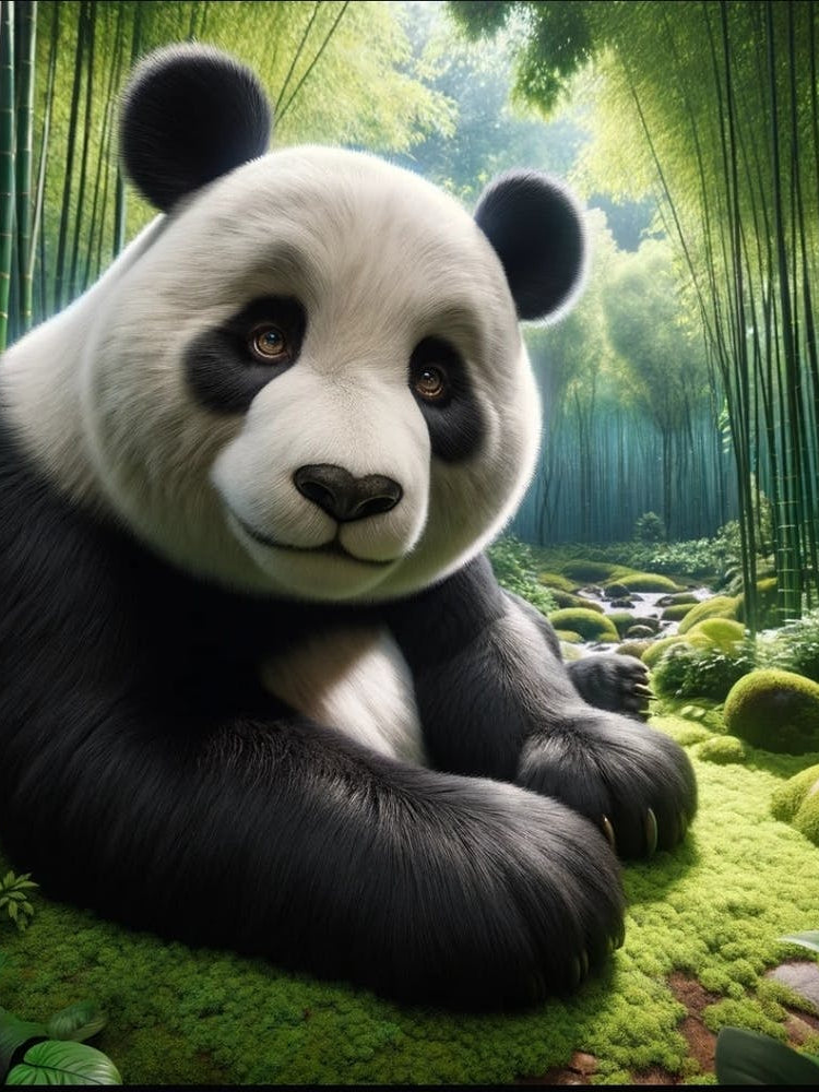 Panda Bear In The Forest