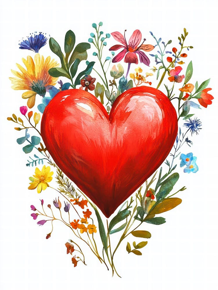 Heart With Flowers 21