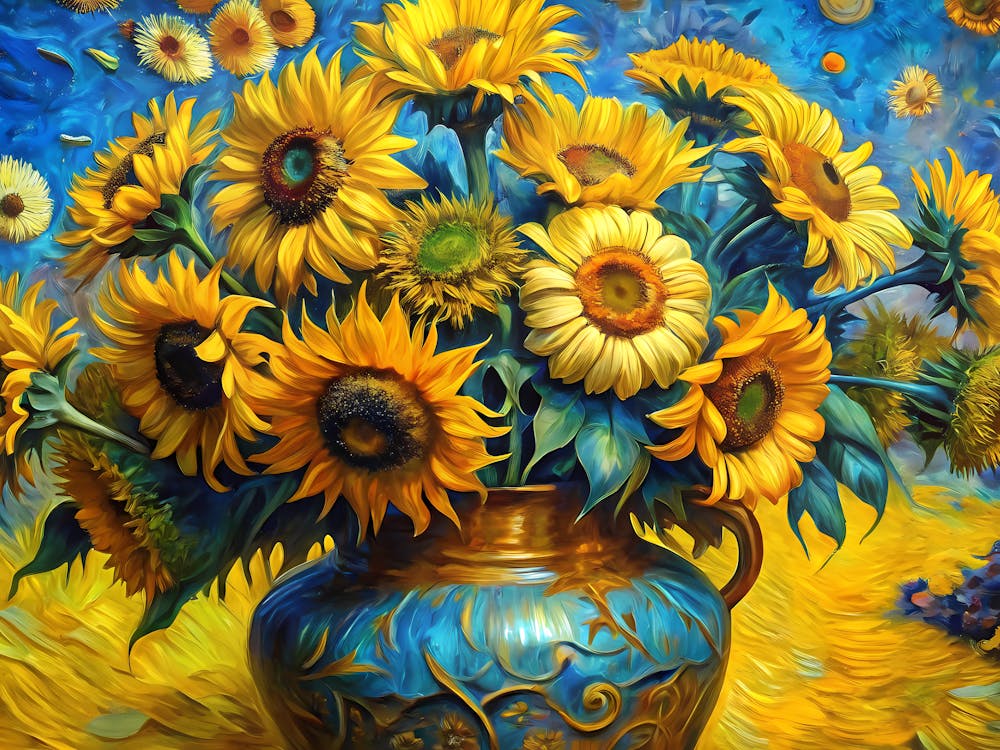 van gogh Sunflowers In A Vase 1