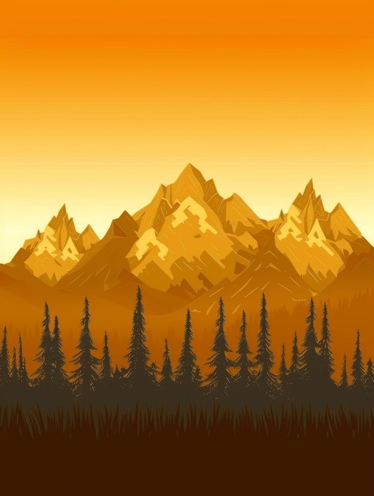 Sunset Mountain Landscape 2