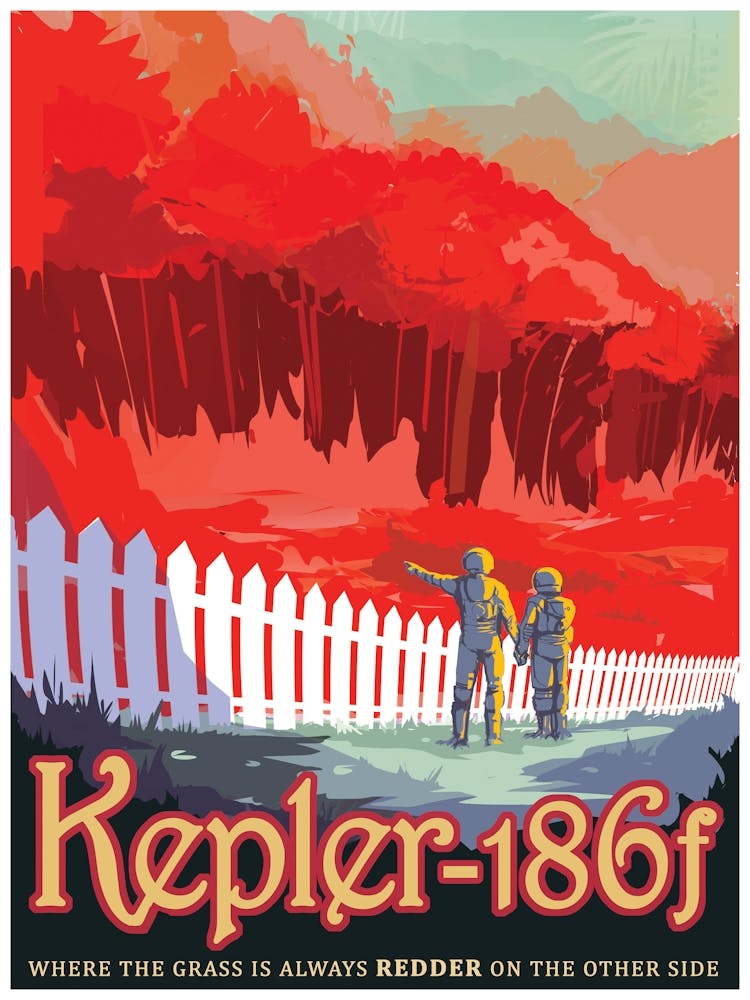 Kepler 1869 NASA Space Vintage Style Poster