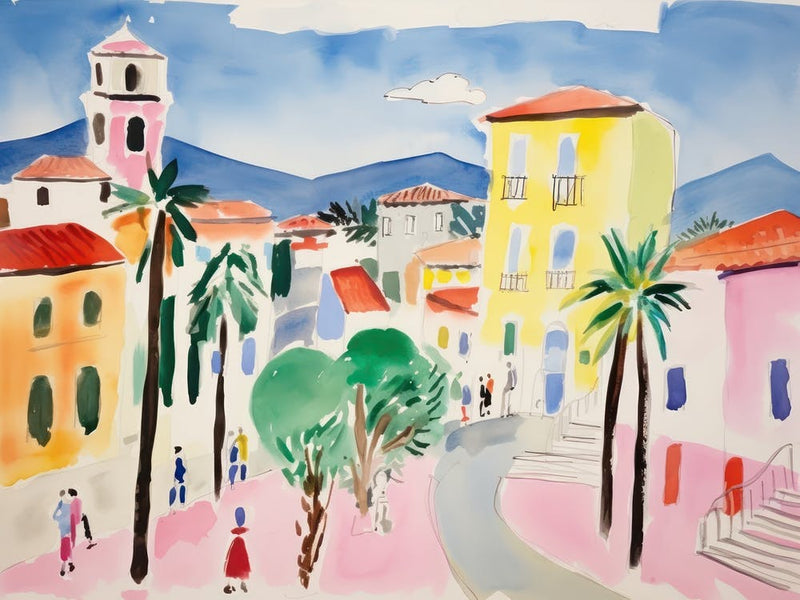 Reggio Emilia Italy Cute Watercolour Illustration 2
