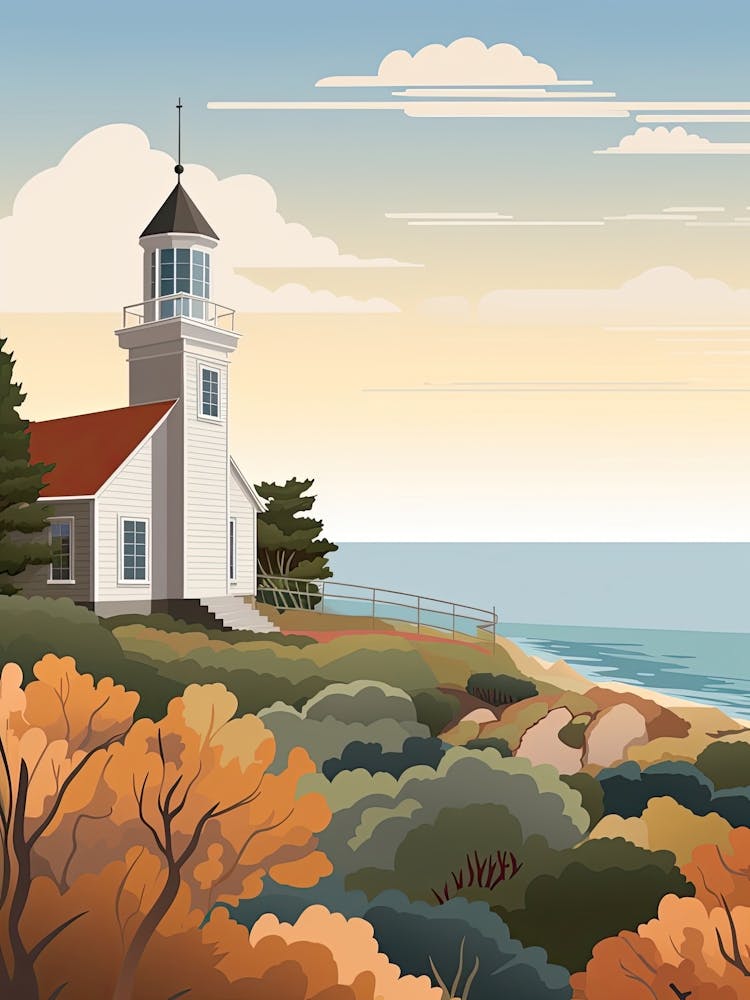Cape Cod Massachusetts, Usa, Graphic Illustration 3