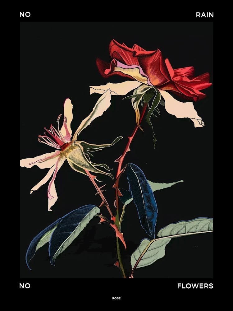 No Rain No Flowers Poster Rose 4