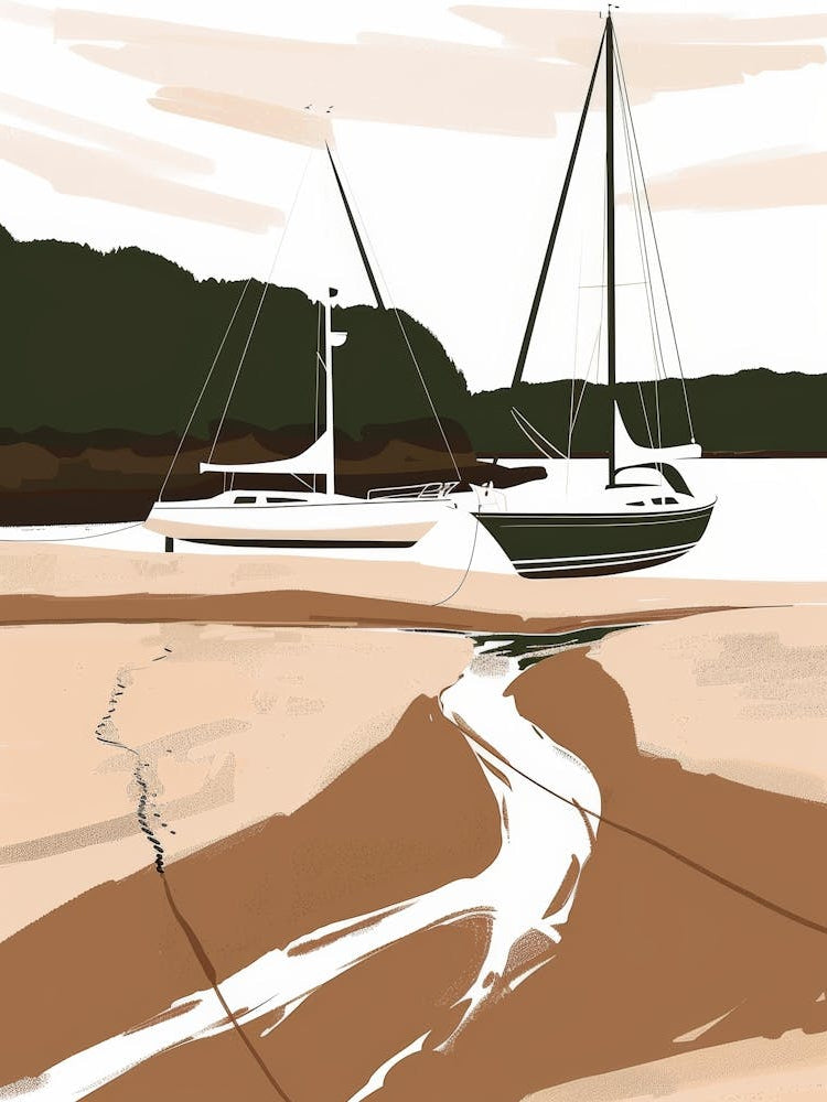 Sailboats On The Beach 2