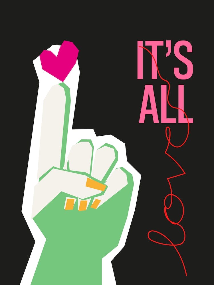 Its All Love Hand Grey 1