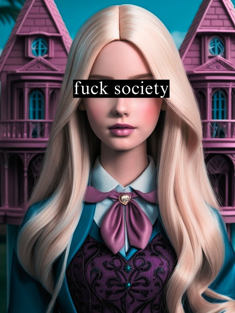f**k Gesellschaft blondes Mädchen