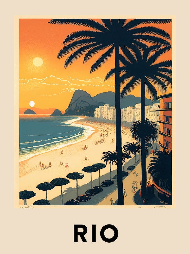 Rio 2 Affiche de voyage vintage