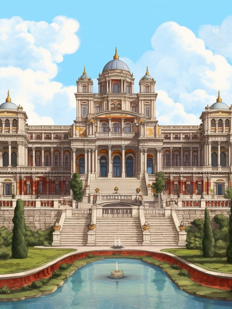 Dolmabahe Palace Pixel Art 9