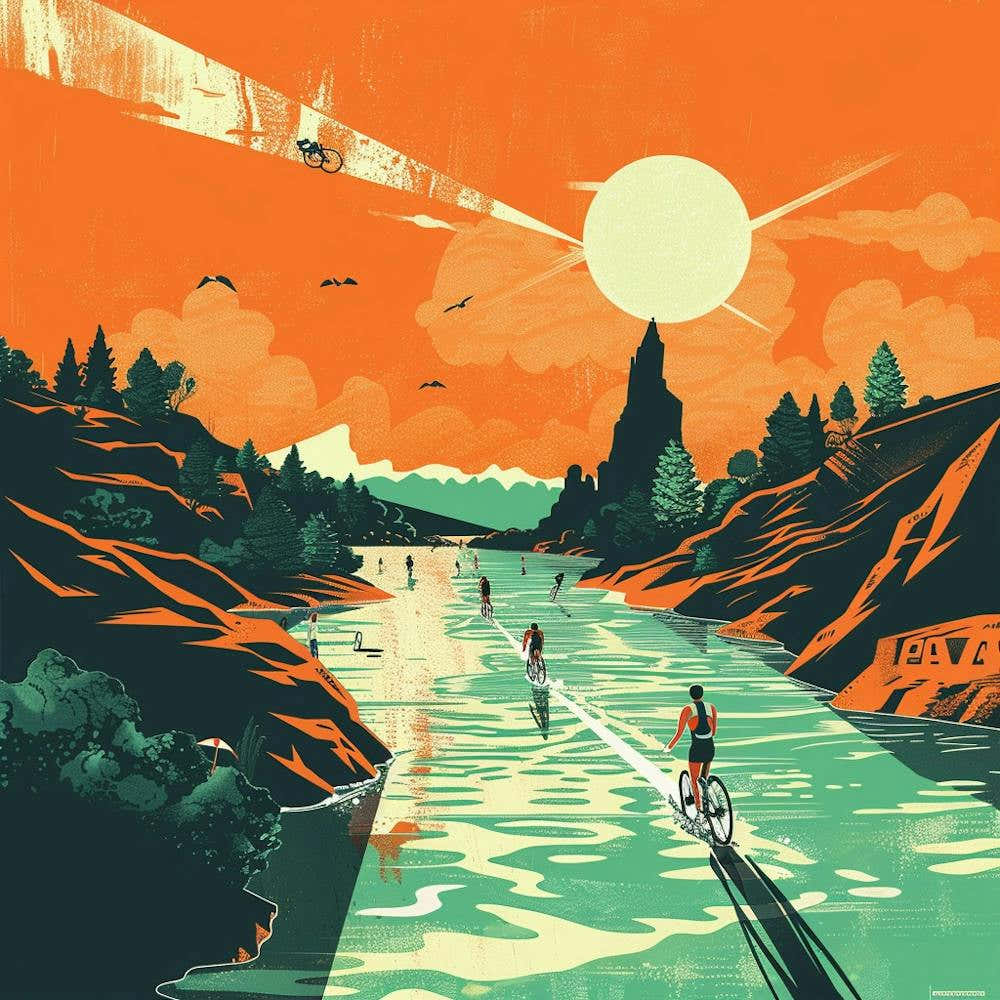 A Triathlon Event Lofi Illustration 1718702054 1
