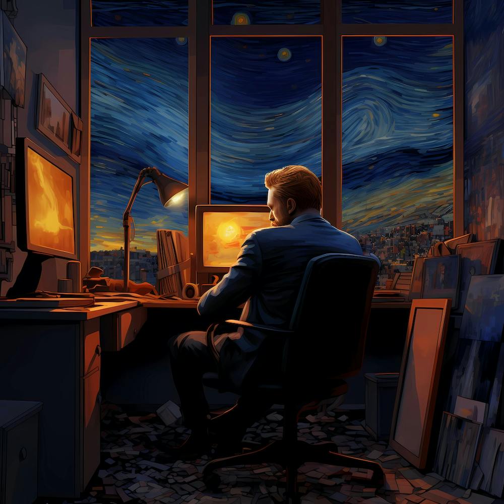 Home office by Van Gogh's heir