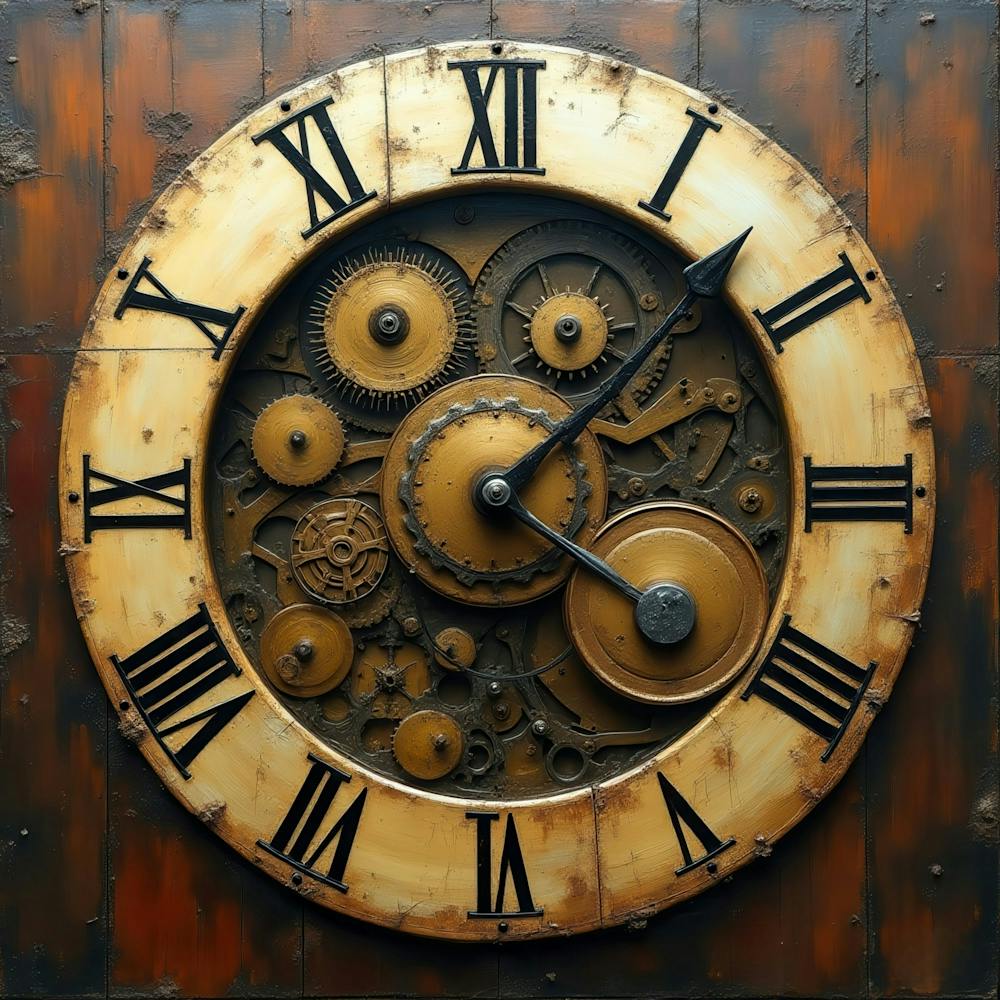 Uhr mit Zahnrädern