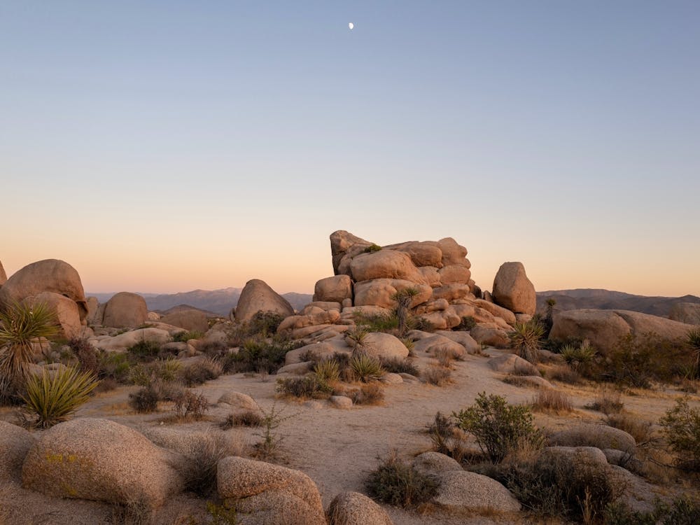 Sunset Over Desert Boulders