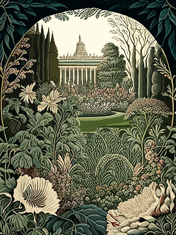Blenheim Palace Gardens, United Kingdom Vintage Botanical