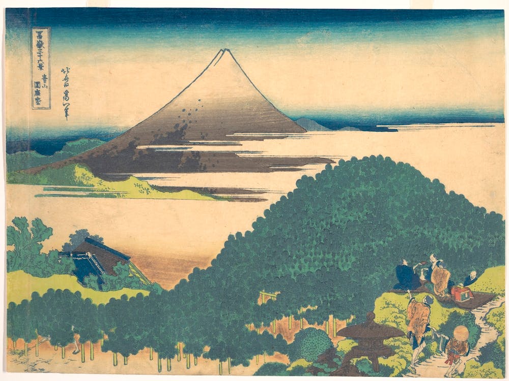 Cushion Pine At Aoyama From The Series Thirty Six Views Of Mount Fuji, Katsushika Hokusai