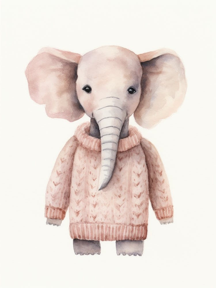 Baby Animal Watercolour Elephant 5