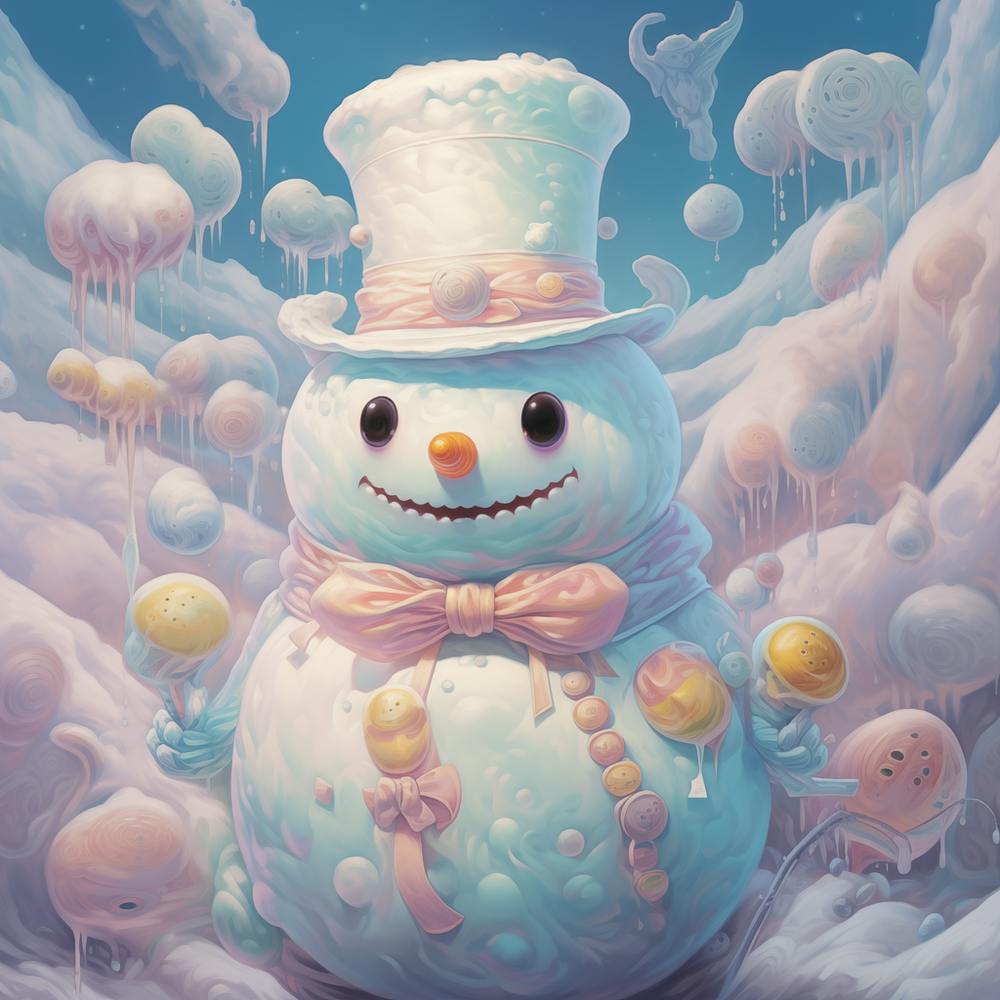 Pastel snowman