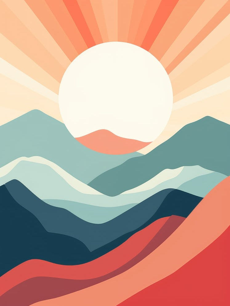 Sunrise Over Mountains