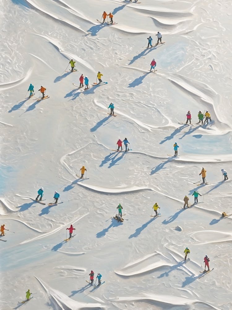 Skiers In The Snow