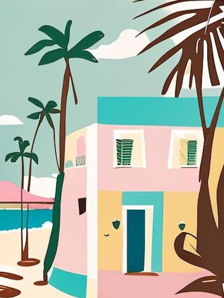 Cayo Coco Cuba Muted Pastel Tropical Destination