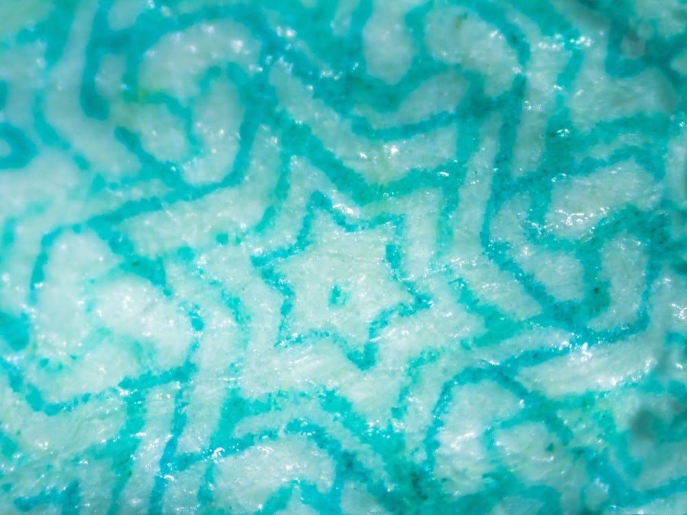 Star Of David Shape On Israeli Money Bill Of 50 Shekel Under The Microscope