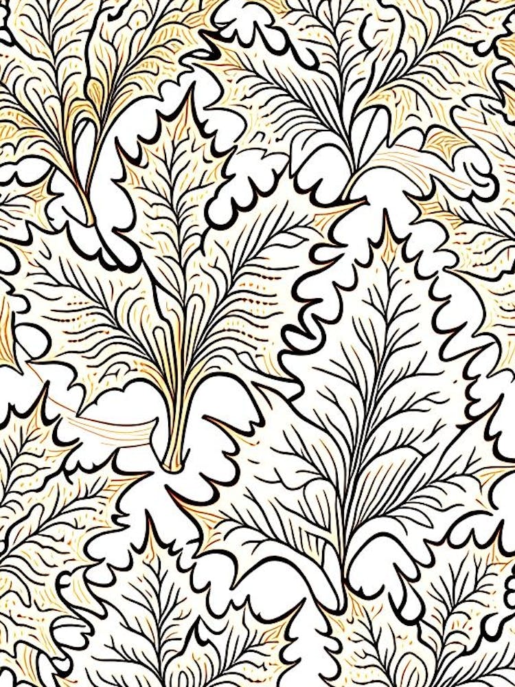 Maple Leaf William Morris Inspired 2