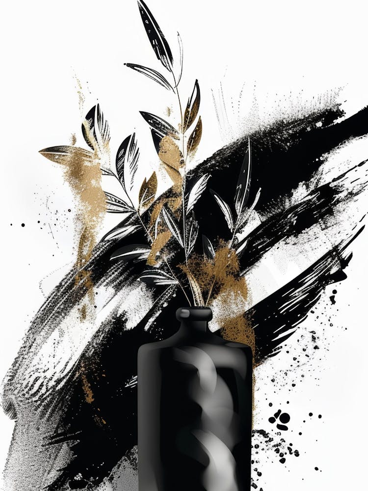 Black And Gold Canvas Print 5
