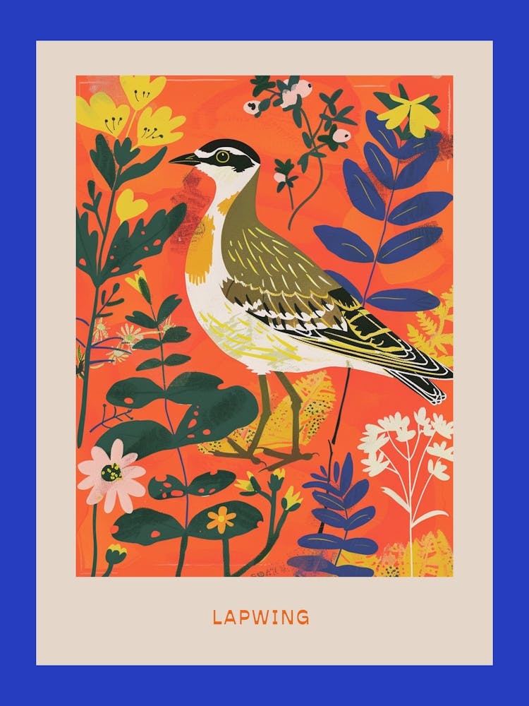 Spring Birds Poster Lapwing 3