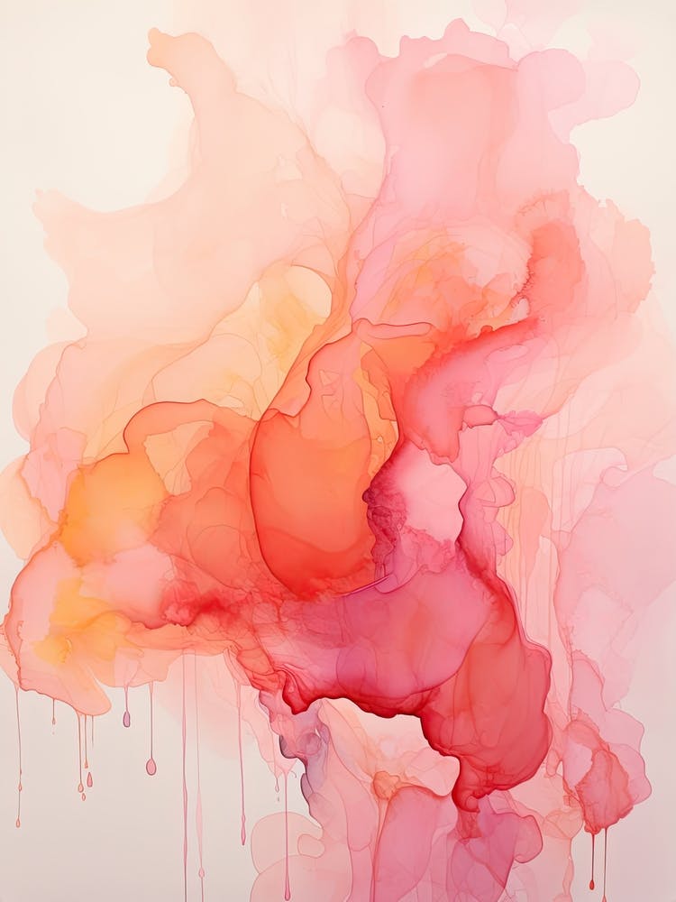 Pink And Orange Flow Asbtract Painting 2