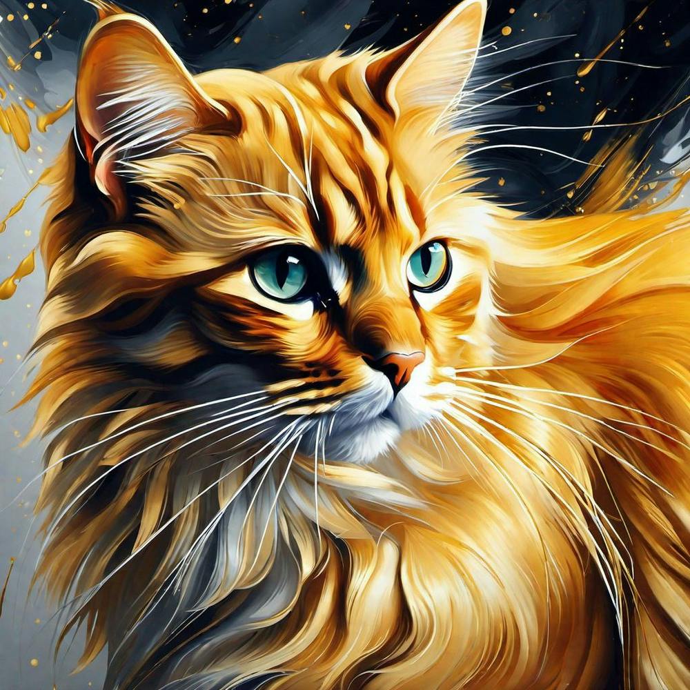 Orange Cat Painting 2