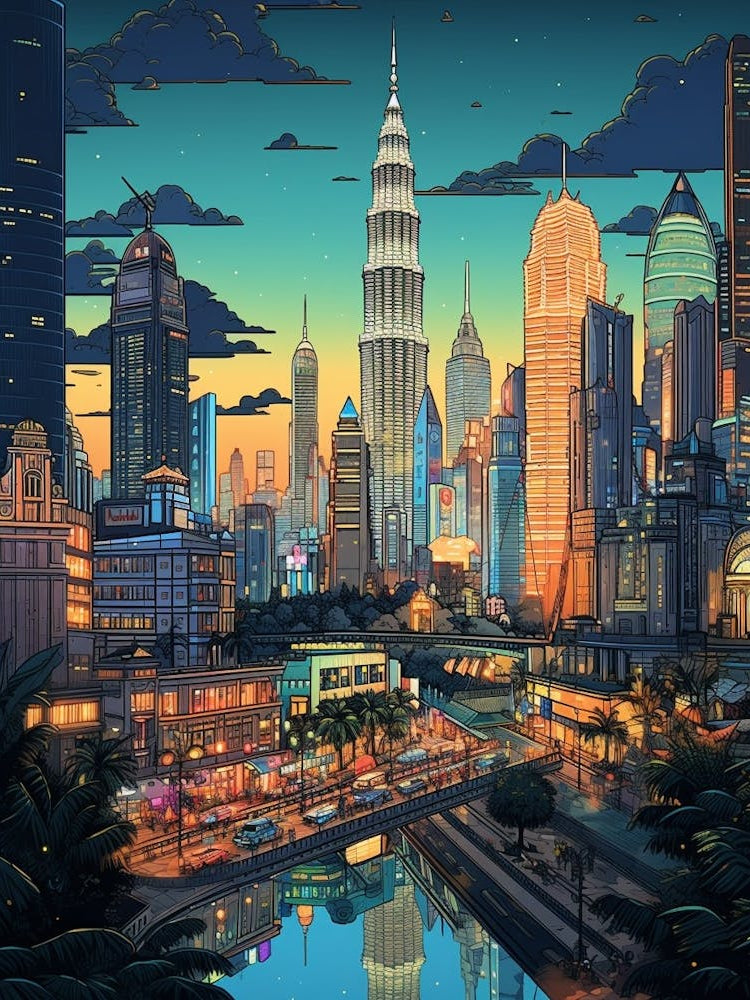 Kuala Lumpur Pixel Art 3