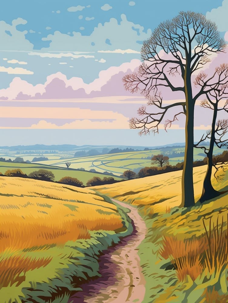 The West Mendip Way England Hike Illustration