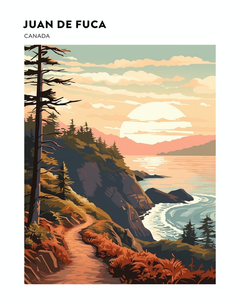 Juan De Fuca Marine Trail Canada 3 Wanderweg Landschafts-Poster