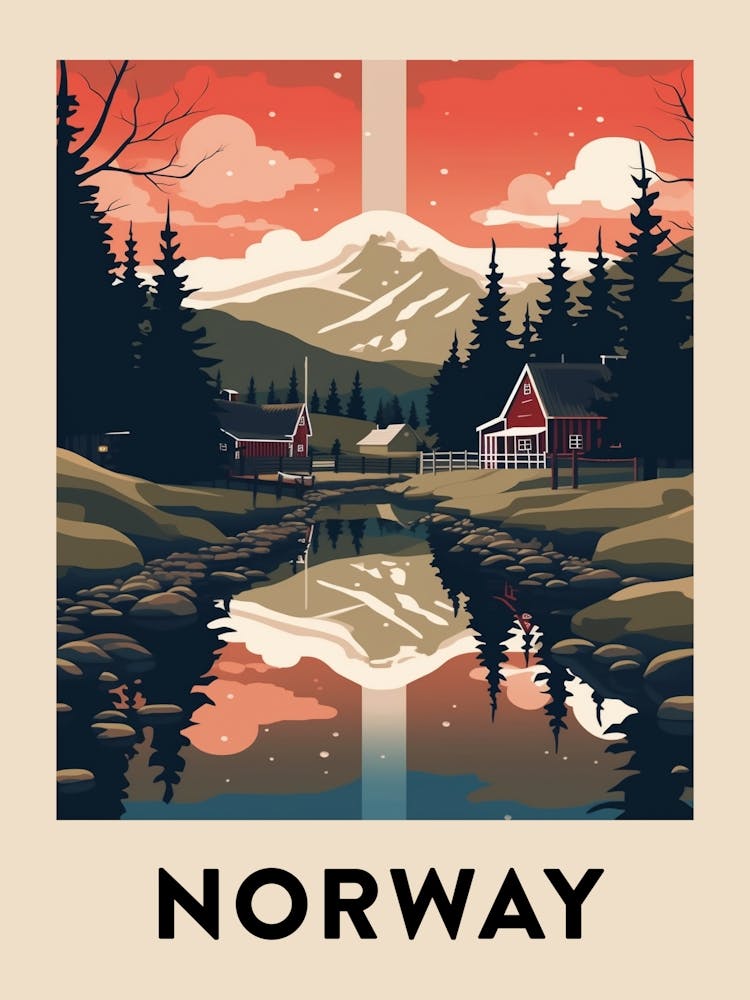 Vintage Travel Poster Norway 8