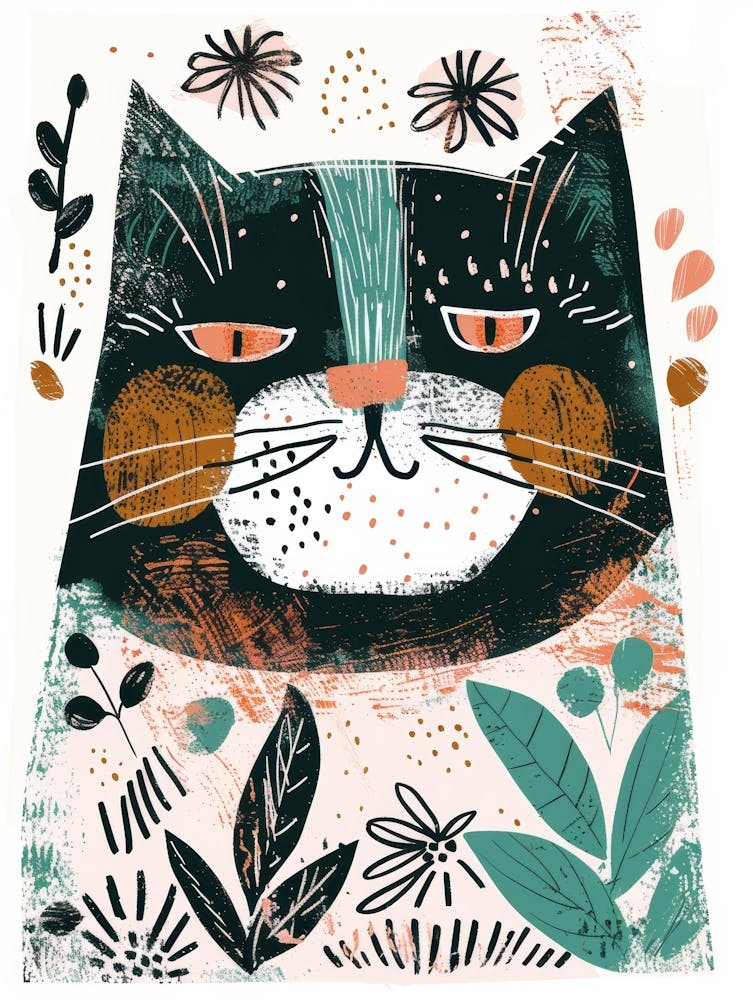 Cat With Flowers 15