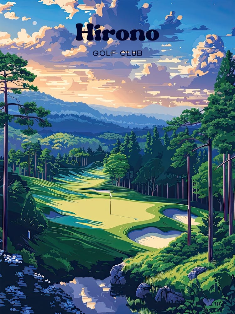 Hirono Golf Club Kobe Japan Digital Travel Art