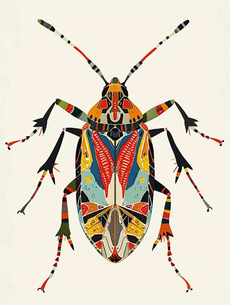 Colourful Insect Illustration Boxelder Bug 3