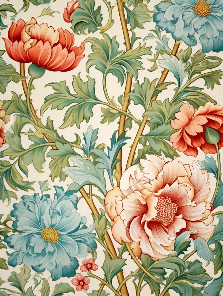 Victorian Floral Wallpaper 1