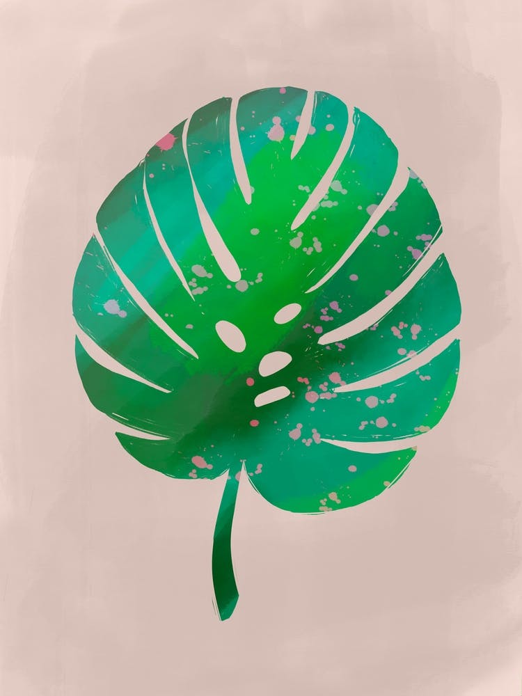 Grüne Monstera Art Print by Oksana Goldberg – Fy!
