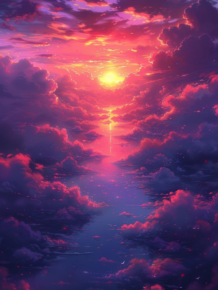 Sunset Over The Ocean 5