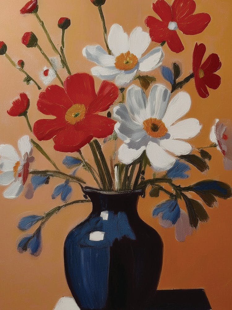 Flower oil painting, flower morning, wild spring flowers, rural spring, oil paintings, rural spring prints, travel gifts, rural posters.26