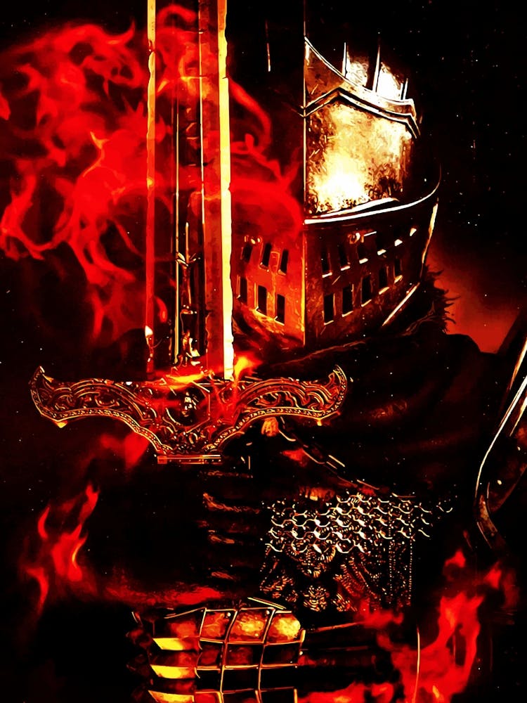 Knight In Flames drk souls