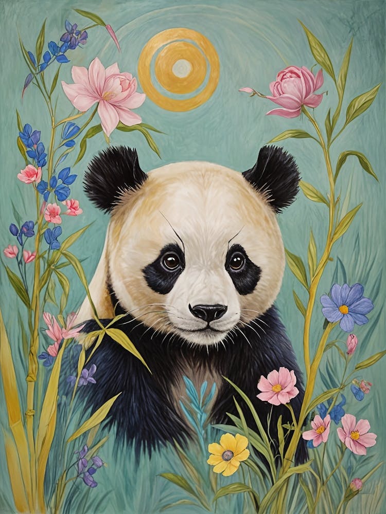 Floral Panda Bear
